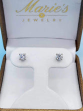 Load image into Gallery viewer, Lab Created Diamond Earrings - 14K White Gold