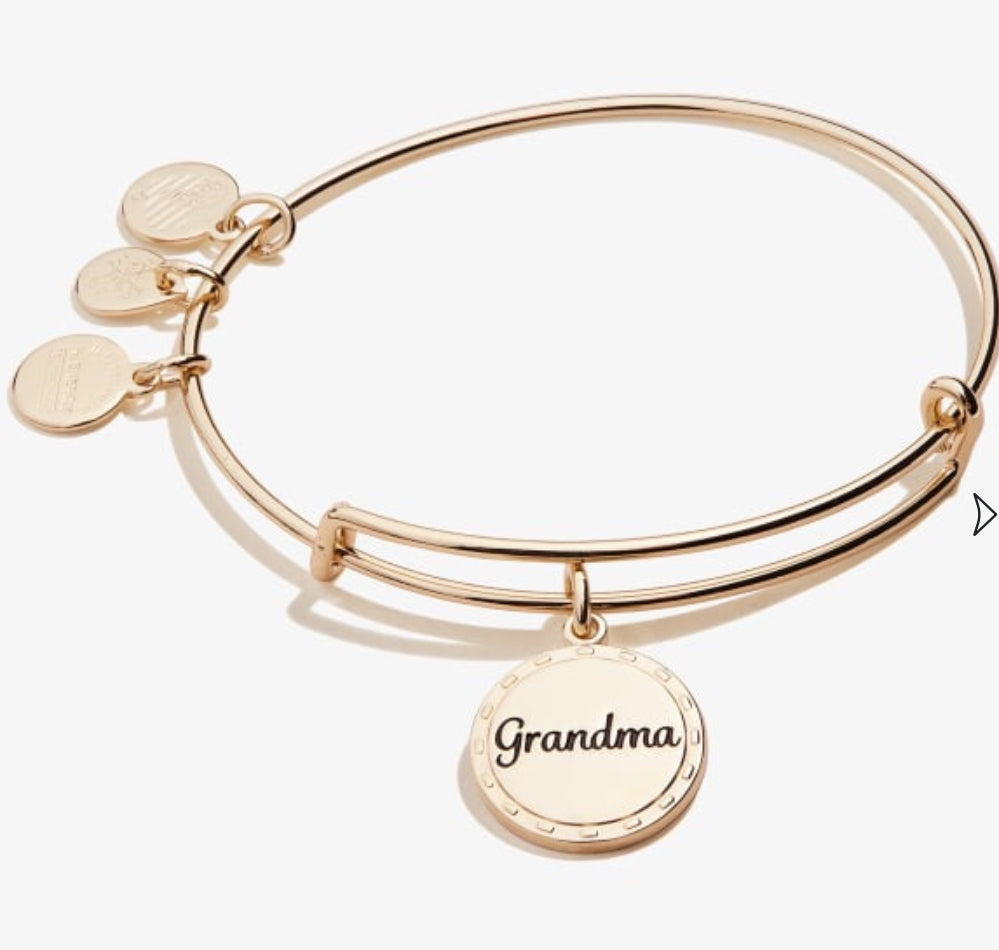 Grandma, “ Wise & Warm” Charm  Bangle Bracelet - Alex and Ani
