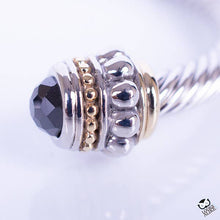 Load image into Gallery viewer, Beaded Black Cable Bangle