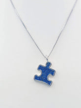 Load image into Gallery viewer, Dune Lapis Puzzle Piece Necklace
