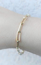 Load image into Gallery viewer, 7&quot; Classic 14k Paperclip Bracelet - 14K Yellow Gold