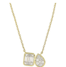 Load image into Gallery viewer, The Perfect Pair "Toi Et Moi" Necklace  - 14K Gold