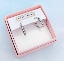 Load image into Gallery viewer, Bubble "Rectangle" Hoop Earrings - Chloe and Lois