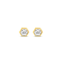 Load image into Gallery viewer, Mini Hex Stud Earrings White CZ -Chloe and Lois