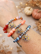 Load image into Gallery viewer, "Pumpkin" Infinite Steel Charm Bracelet - TJazelle Limited Edition Halloween Collection