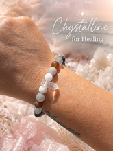 Load image into Gallery viewer, Crystalline Healing Crystal Beaded Stretch Bracelet