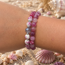 Load image into Gallery viewer, "Spello" Pink Agate &amp; Pink Floral Moments Exclusive - TJazelle