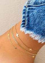 Load image into Gallery viewer, Oval &amp; Cable Chain Anklet - 14K Yellow Gold