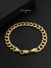 Load image into Gallery viewer, Men’s Cuban Link Bracelet - 14K Yellow Gold