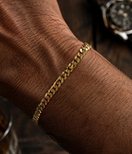 Load image into Gallery viewer, Men’s Cuban Italian Bracelet - 14k Gold