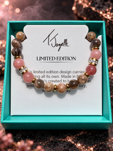 Load image into Gallery viewer, Limited Edition Sand Moonstone &amp; Strawberry Jade Special Bracelet  - TJazelle