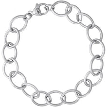 Load image into Gallery viewer, Single Link Open Curb Classic Bracelet 7"- Sterling Silver