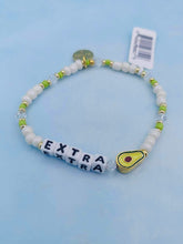 Load image into Gallery viewer, "Extra" Guacamole with Avacado Charm Bracelet - Little Words Project