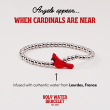 Load image into Gallery viewer, Cardinal Holy Water Stretch Bracelet in Silver