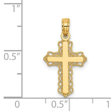 Load image into Gallery viewer, Budded Cross Pendant - 14K Yellow Gold
