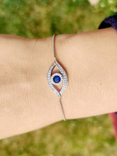 Load image into Gallery viewer, Adjustable Bolo Evil Eye Bracelet