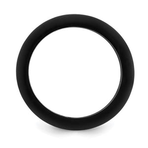 Black Silicone Domed 8mm Band