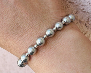 Silver Pearl Count Your Blessings Bracelet-Blessing Bracelet