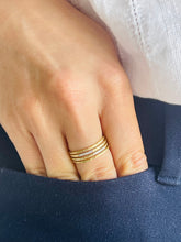 Load image into Gallery viewer, Hammered Diamond Ring - 14K Yellow Gold