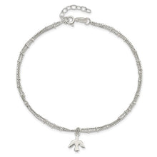 Load image into Gallery viewer, Sterling Silver Polished 2-Strand Dove 9in Plus1in Ext Anklet
