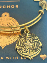Load image into Gallery viewer, Anchor Bangle Bracelet - Alex and Ani