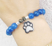 Load image into Gallery viewer, Paw CZ Silver Charm Bracelet - TJazelle