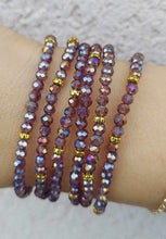 Load image into Gallery viewer, Plum AB with Gold Accents - Crystal Stacker