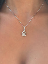 Load image into Gallery viewer, Diamond Infinity Necklace - 14K White Gold