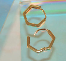 Load image into Gallery viewer, Bold Hexagon Hoops - Chloe and Lois