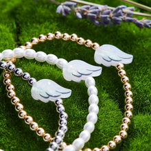 Load image into Gallery viewer, Guardian Angel Holy Water Stretch Bracelet in Pearl