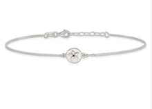Load image into Gallery viewer, CZ Sand Dollar Anklet - Sterling Silver
