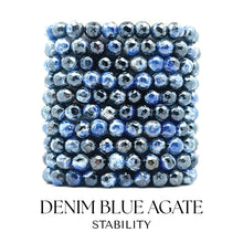 Load image into Gallery viewer, "Stability" Denim Blue Agate Stacker - TJazelle