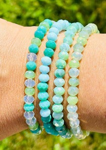 Green Liza Stretch Bracelets