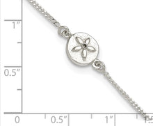 Load image into Gallery viewer, CZ Sand Dollar Anklet - Sterling Silver