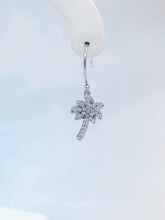 Load image into Gallery viewer, CZ Palm Tree Earrings - Sterling Silver