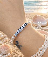 Load image into Gallery viewer, “Genuine” Pearl Bracelet- Little Words Project &amp; Marie's Exclusive