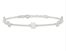 Load image into Gallery viewer, Polish Flower Anklet - Sterling Silver