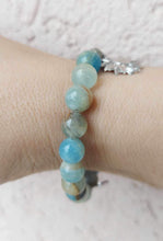 Load image into Gallery viewer, Blue Calcite  Sunflower Charm Bracelet- TJazelle