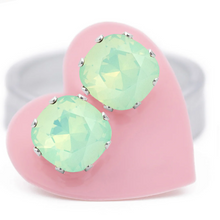Load image into Gallery viewer, Chrysolite Opal Cushion Earrings -  JoJoLovesYou
