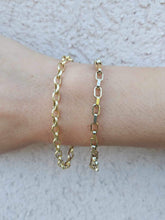 Load image into Gallery viewer, Small Box Link Gold Bracelet - 14K