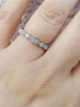 Load image into Gallery viewer, 0.21 Carat Milgrain Diamond Band - 14K White Gold