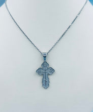 Load image into Gallery viewer, Orthodox Cross &amp; Necklace - Sterling Silver