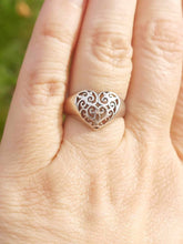 Load image into Gallery viewer, Heart Filigree Ring - Sterling Silver