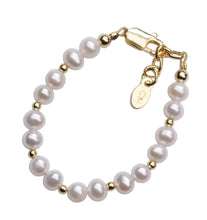 Load image into Gallery viewer, Brynn 14K Gold Plated Pearl Baby Bracelet