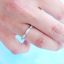 Load image into Gallery viewer, Marquise Shaped Diamond Band - .20 Carats - 14K White Gold