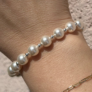 White Pearl Count Your Blessings Bracelet-Blessing Bracelet