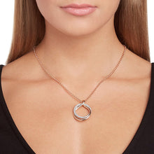Load image into Gallery viewer, Rose Gold Plated Swarovski Curved Necklace