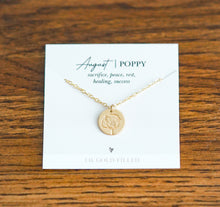 Load image into Gallery viewer, Birth Flower Necklace- Gold Filled