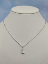 Load image into Gallery viewer, Diamond Initial L on Razza Chain-14K White Gold