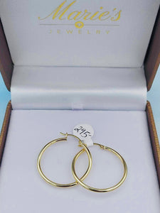 1” Classic Hoops - 14K Yellow Gold